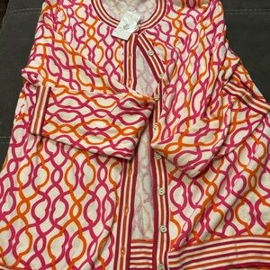 Vibrant Pink and Orange Women's Cardigan